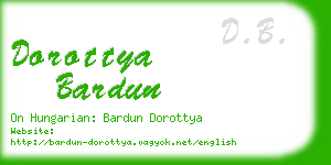 dorottya bardun business card